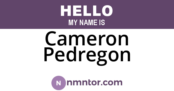 Cameron Pedregon