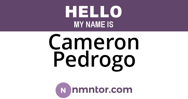 Cameron Pedrogo