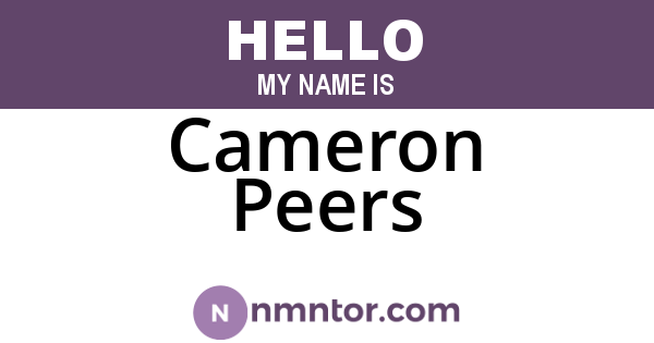 Cameron Peers
