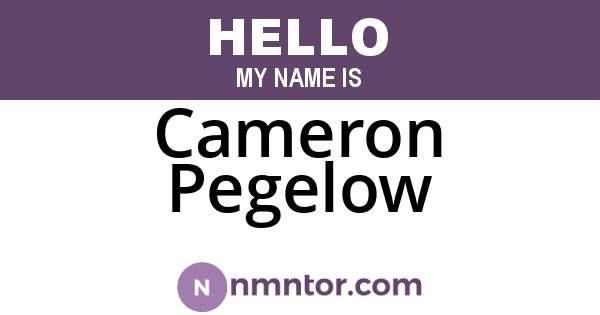 Cameron Pegelow