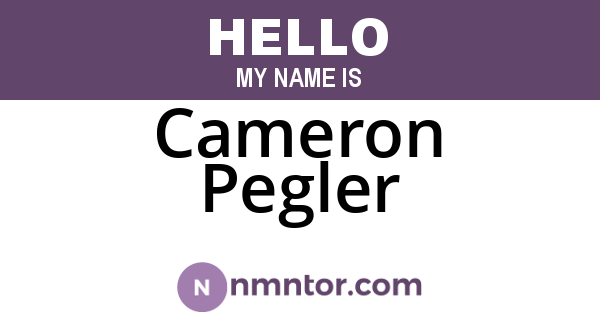 Cameron Pegler