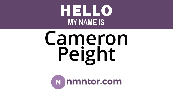 Cameron Peight