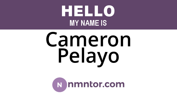 Cameron Pelayo