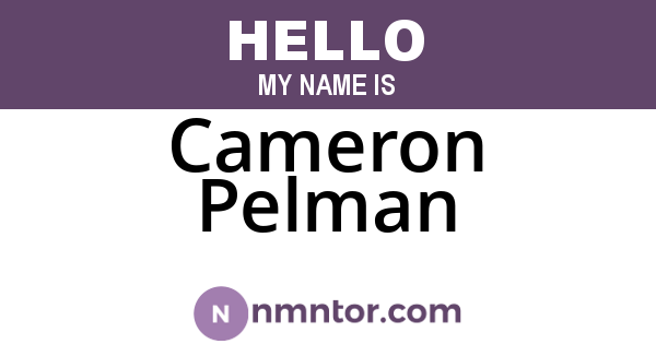Cameron Pelman