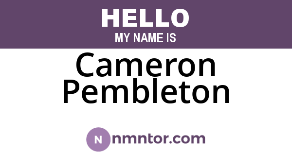 Cameron Pembleton