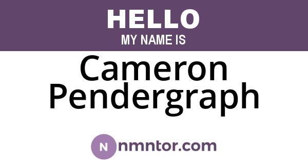 Cameron Pendergraph