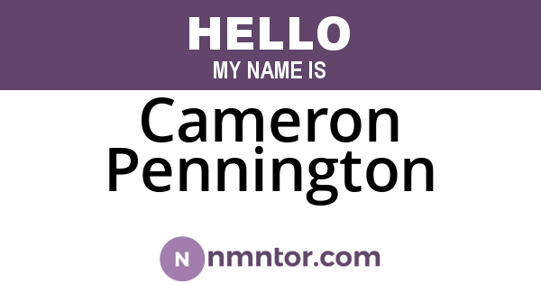 Cameron Pennington