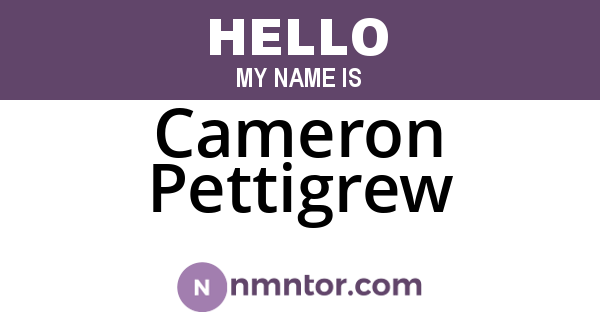 Cameron Pettigrew