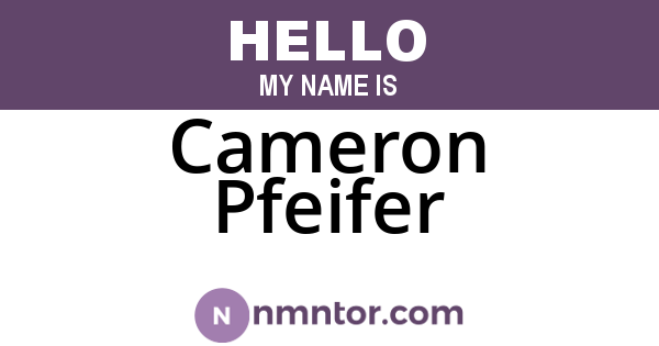 Cameron Pfeifer