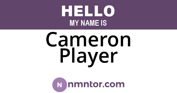 Cameron Player