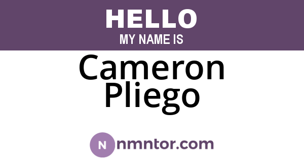 Cameron Pliego