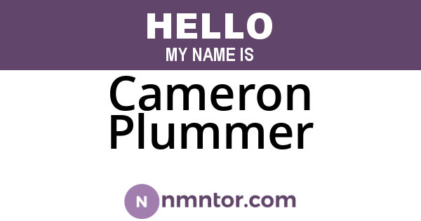 Cameron Plummer