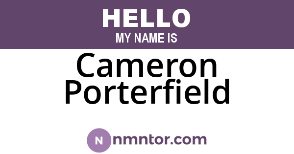 Cameron Porterfield