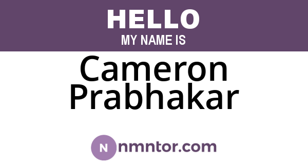Cameron Prabhakar