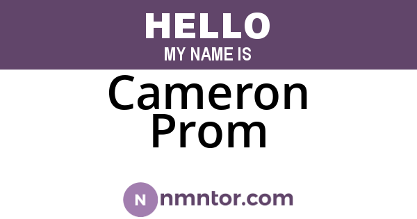 Cameron Prom