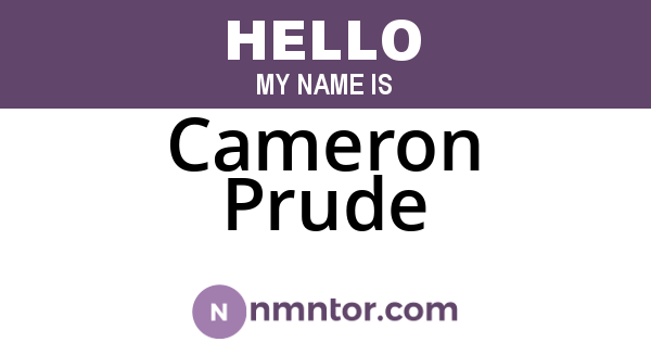 Cameron Prude
