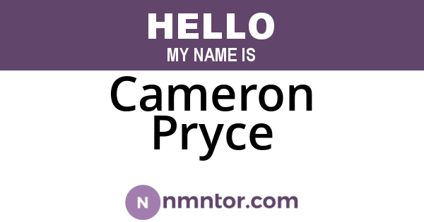 Cameron Pryce