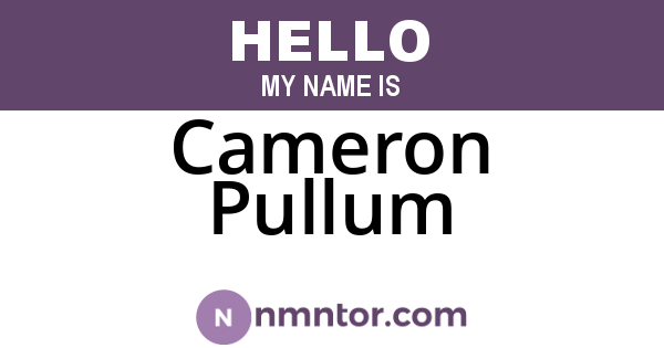 Cameron Pullum