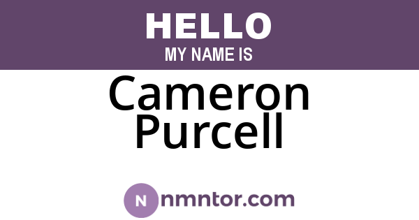 Cameron Purcell
