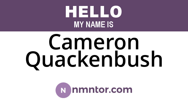 Cameron Quackenbush