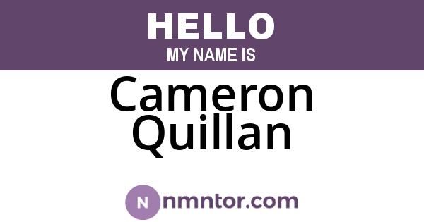 Cameron Quillan