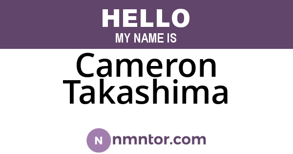 Cameron Takashima