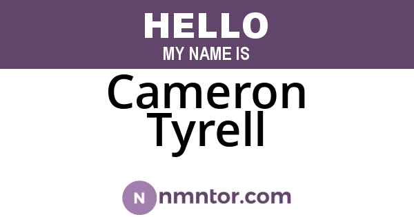Cameron Tyrell