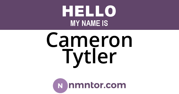 Cameron Tytler