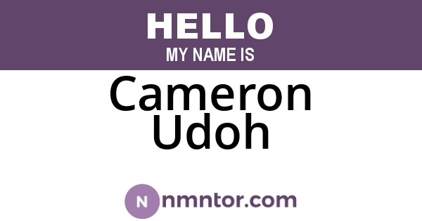 Cameron Udoh