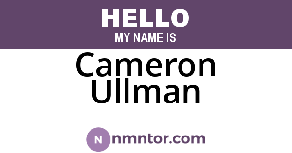 Cameron Ullman