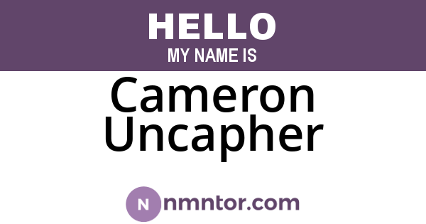 Cameron Uncapher