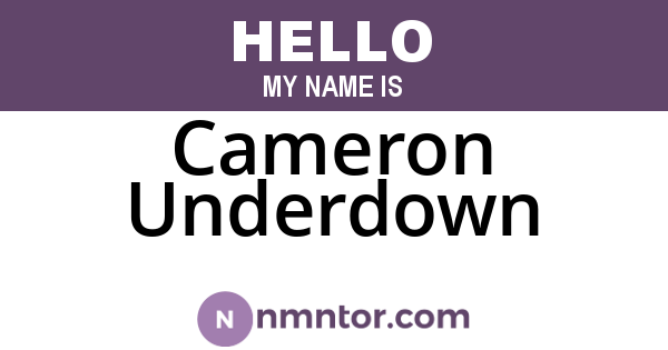 Cameron Underdown