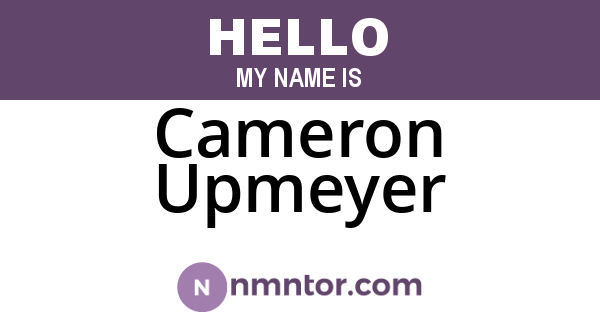 Cameron Upmeyer