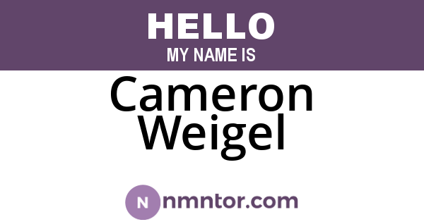 Cameron Weigel
