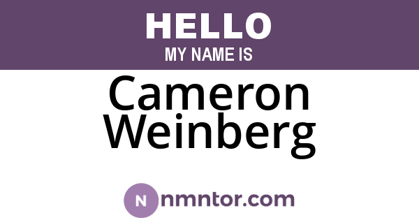 Cameron Weinberg