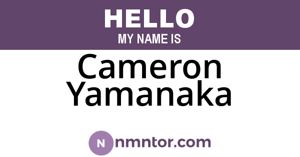Cameron Yamanaka