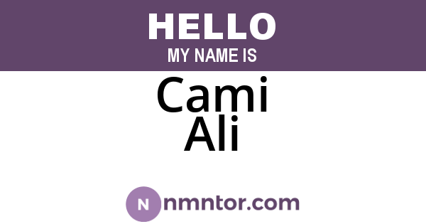 Cami Ali