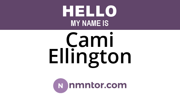 Cami Ellington