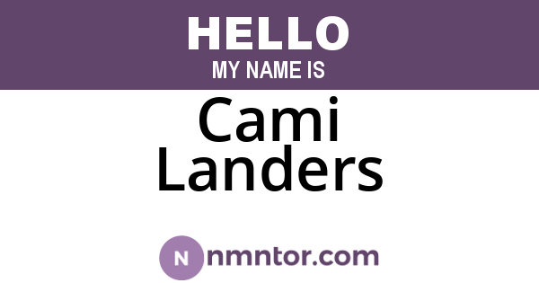 Cami Landers