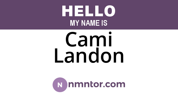 Cami Landon