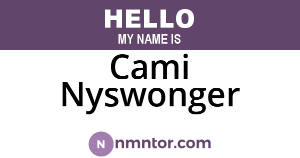 Cami Nyswonger