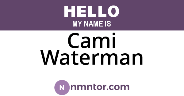 Cami Waterman