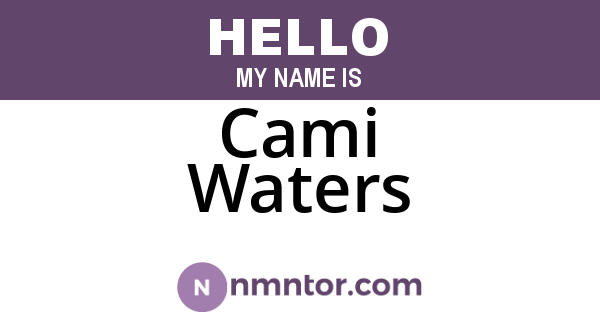 Cami Waters