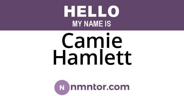 Camie Hamlett