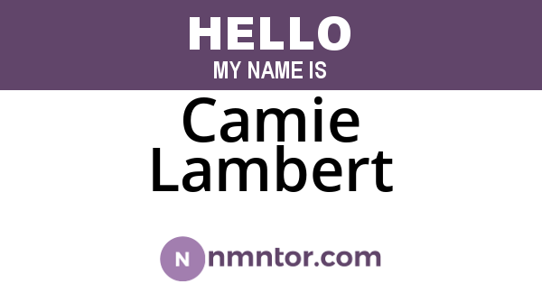 Camie Lambert