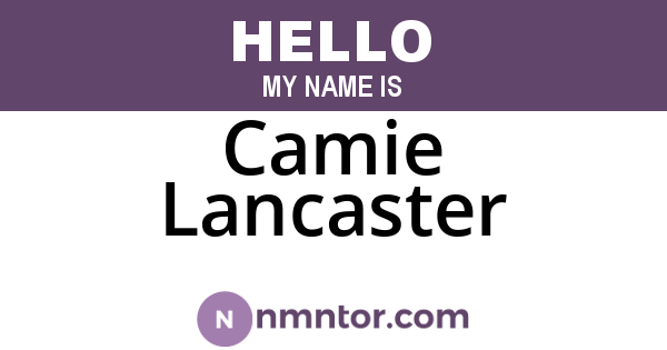 Camie Lancaster