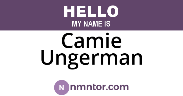 Camie Ungerman