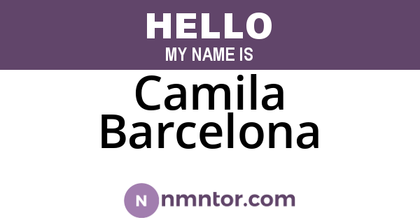 Camila Barcelona