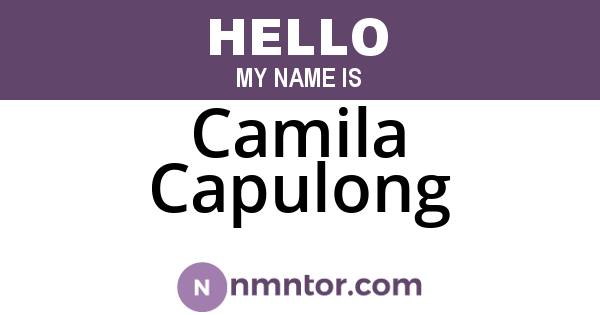 Camila Capulong