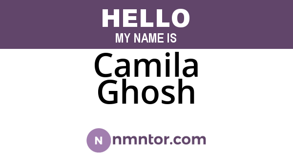 Camila Ghosh